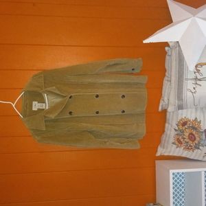 Corduroy LlBean coat khaki green medium